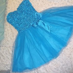 Josh & Jazz 3/4 pastel blue new years eve dress